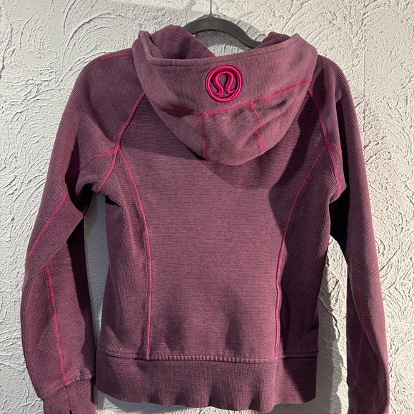 Lululemon Scuba Hoodie Jacket Heathered Purple & Pink Size 4-6 - Picture 4 of 4